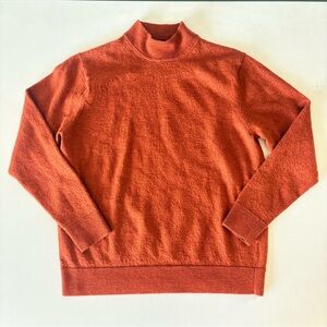 Murano 100% Merino Wool Turtleneck Sweater Orange Made in Australia Women Size L